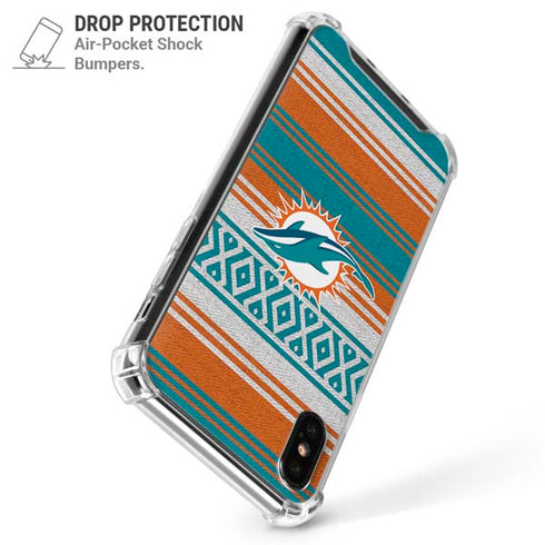 NFL Miami Dolphins Trailblazer iPhone XS Max Clear Case